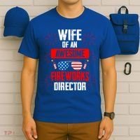 Wife Of An Awesome Fireworks Director Assistant Firework Gift T-Shirt thumb 6