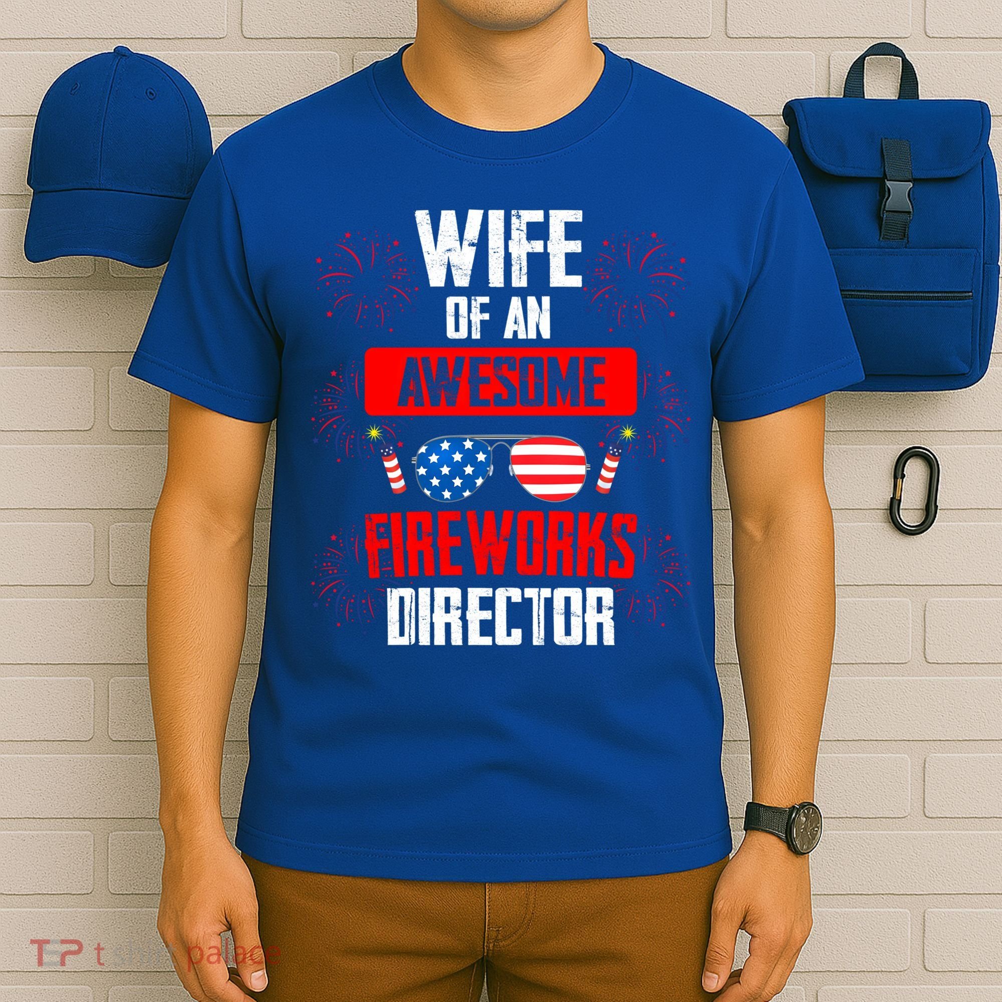 Wife Of An Awesome Fireworks Director Assistant Firework Gift T-Shirt