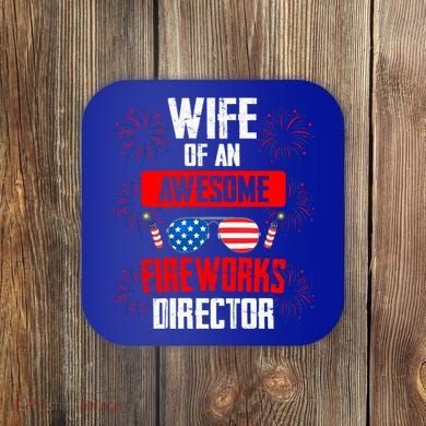 Wife Of An Awesome Fireworks Director Assistant Firework Gift Coaster