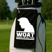 WOAT Anti Trump Worst Of All Time Golf Towel thumb 2