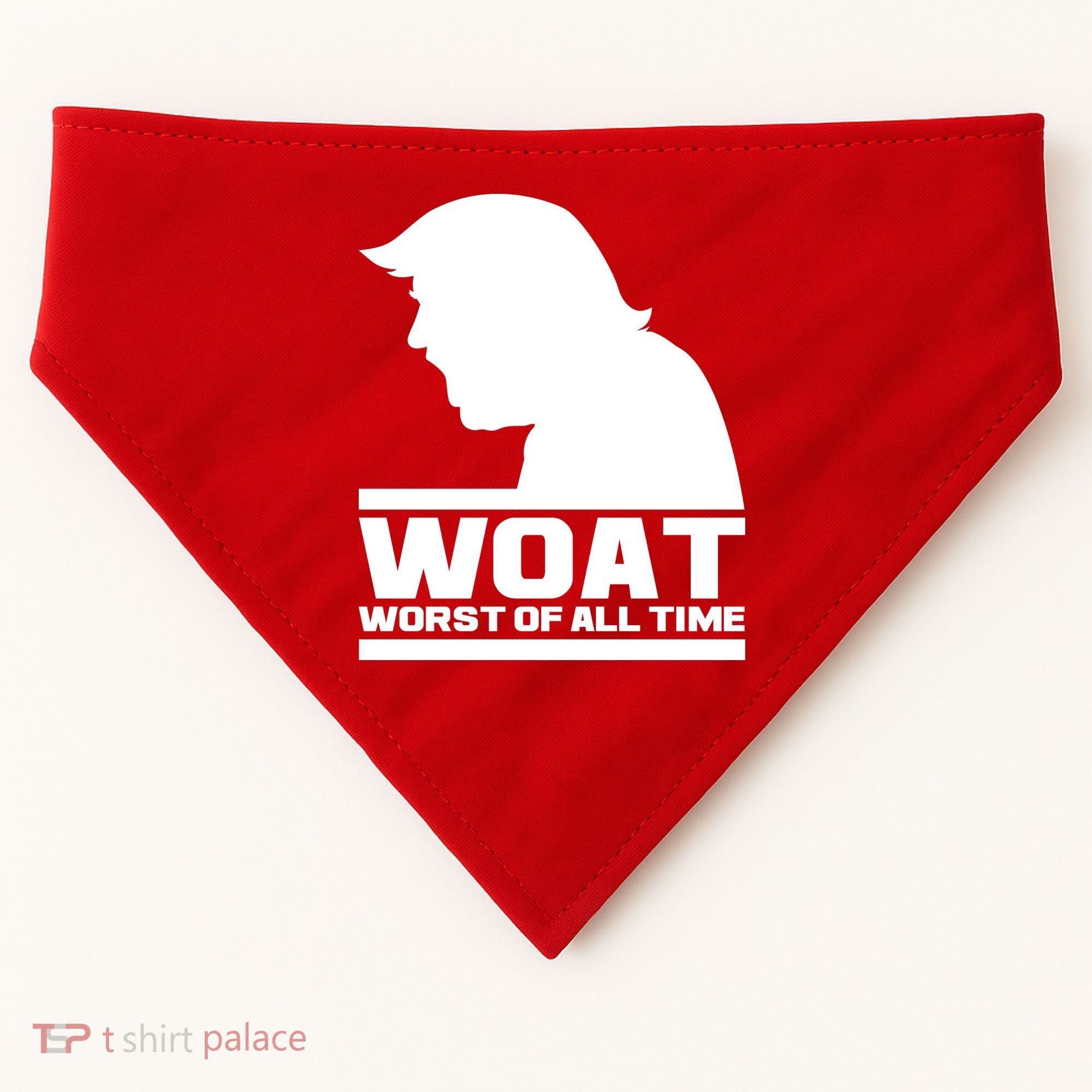 WOAT Anti Trump Worst Of All Time USA-Made Doggie Bandana