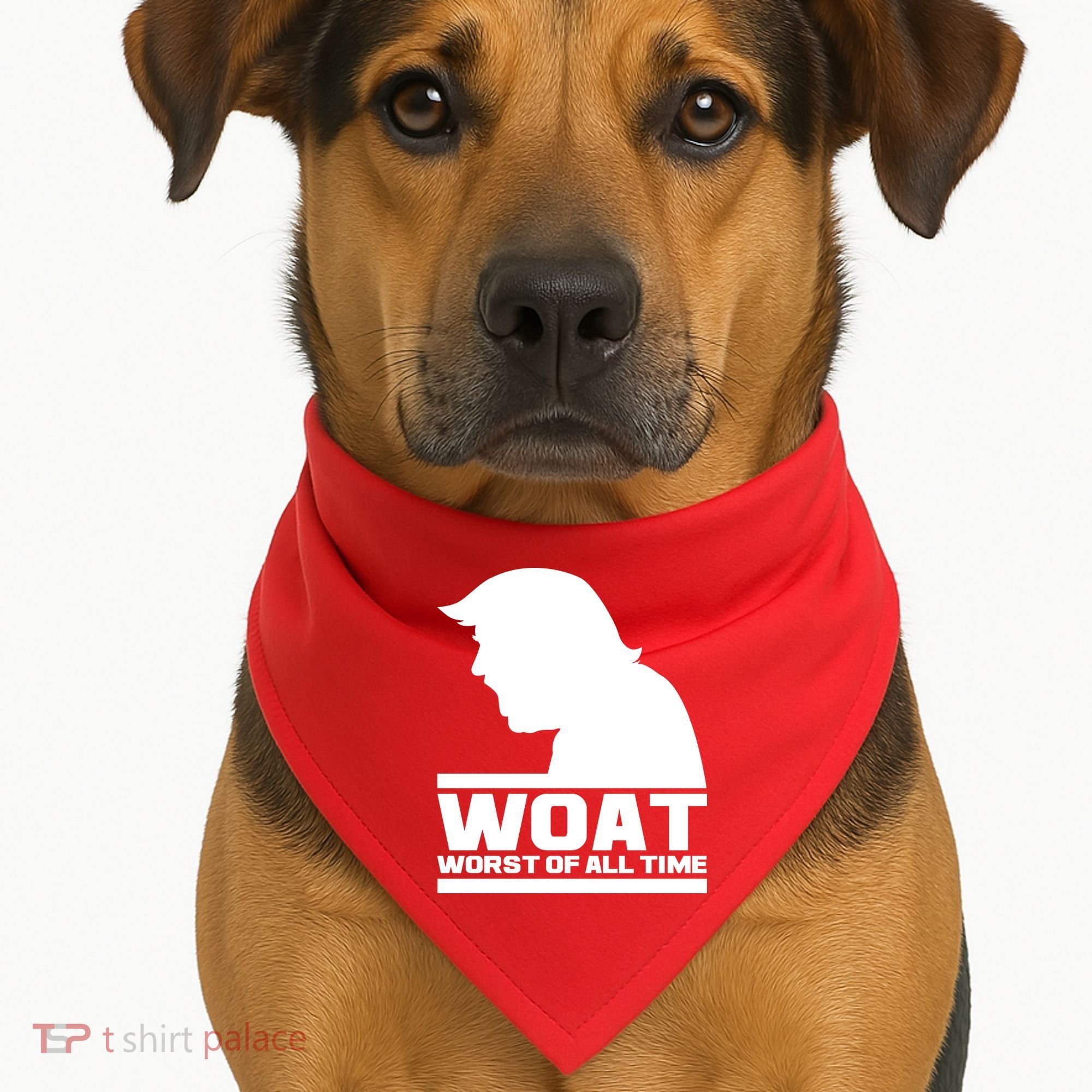 WOAT Anti Trump Worst Of All Time USA-Made Doggie Bandana