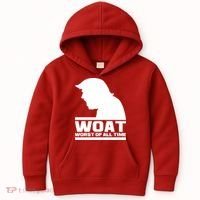 WOAT Anti Trump Worst Of All Time Kids Hoodie thumb 0