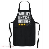WorldS Okayest Brother Funny Slogan Apron thumb 0