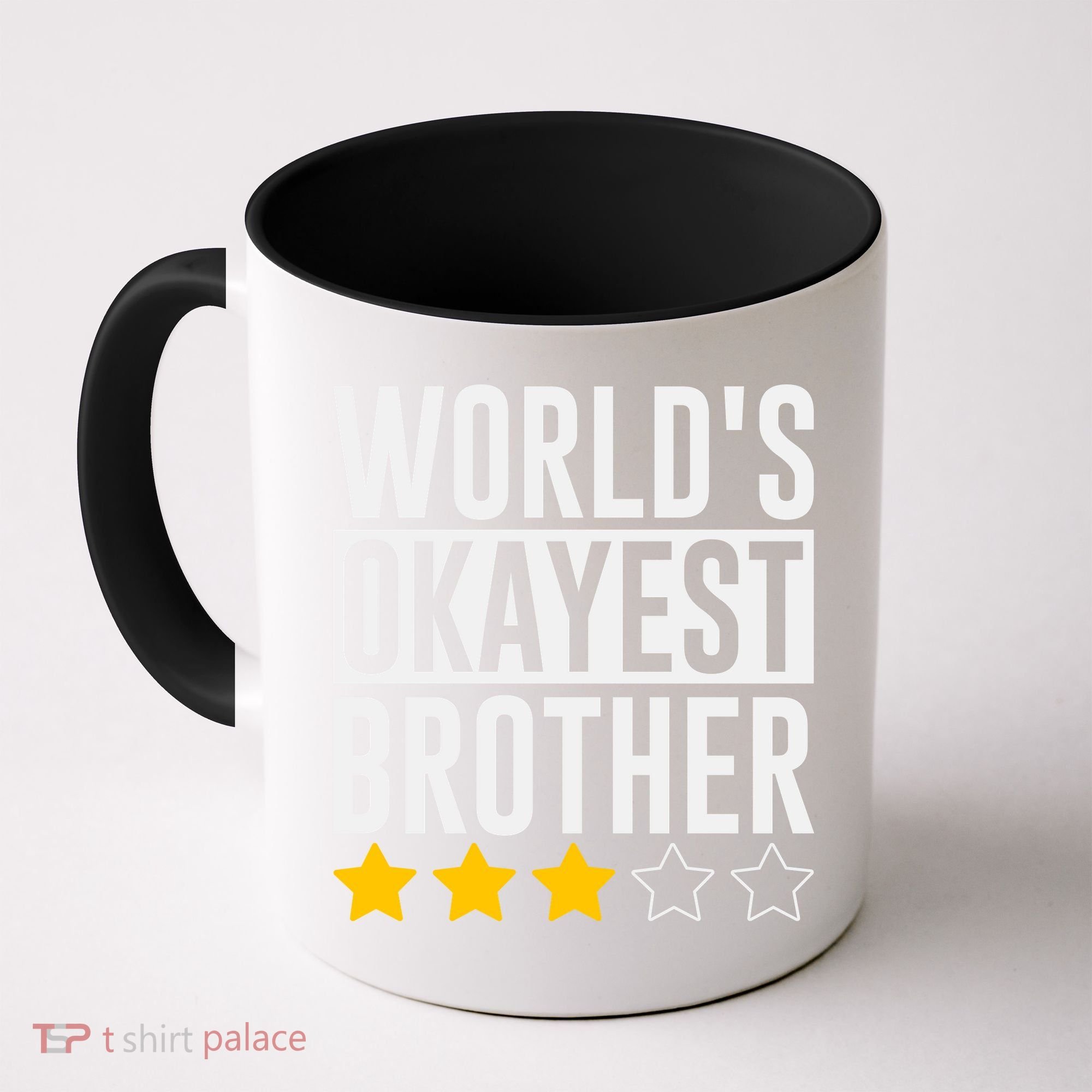 WorldS Okayest Brother Funny Slogan Coffee Mug
