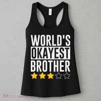 WorldS Okayest Brother Funny Slogan Women's Tank Top thumb 3