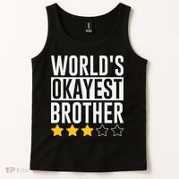 WorldS Okayest Brother Funny Slogan Tank Top thumb 2