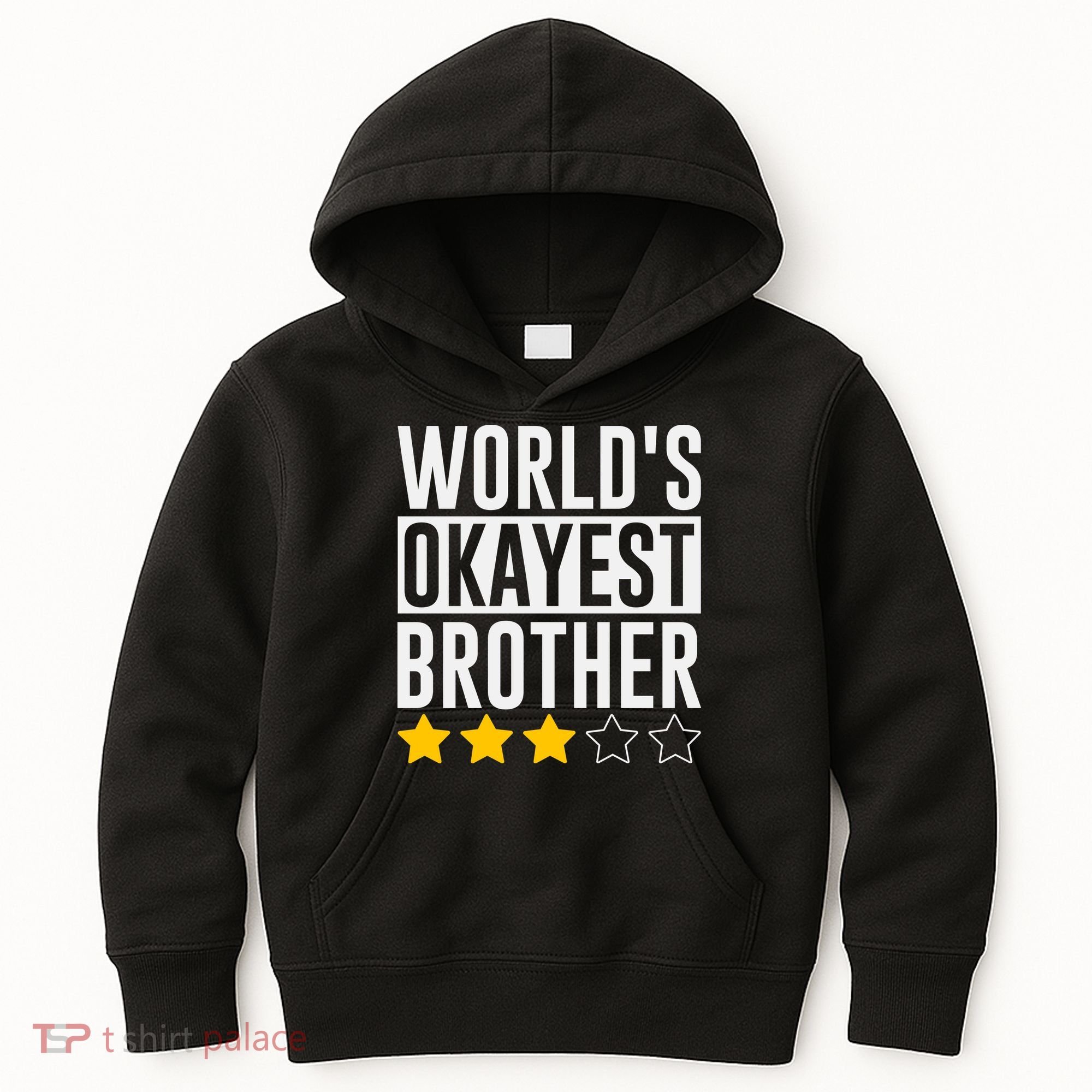 WorldS Okayest Brother Funny Slogan Kids Hoodie