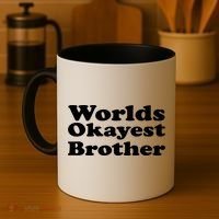 WorldS Okayest Brother Graphic Coffee Mug thumb 4