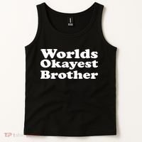 WorldS Okayest Brother Graphic Tank Top thumb 2