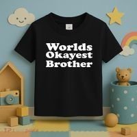 WorldS Okayest Brother Graphic Toddler T-Shirt thumb 3