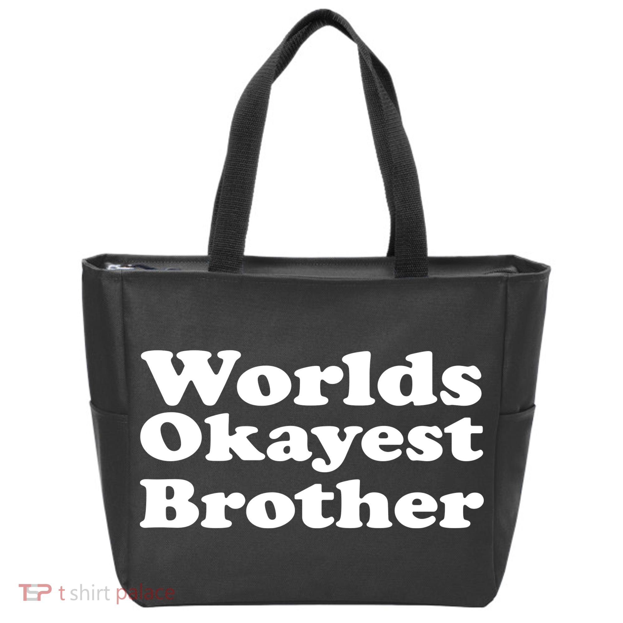 WorldS Okayest Brother Graphic Tote Bag
