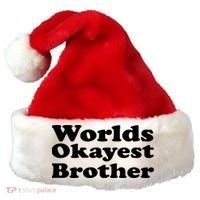 WorldS Okayest Brother Graphic Santa Hat thumb 0