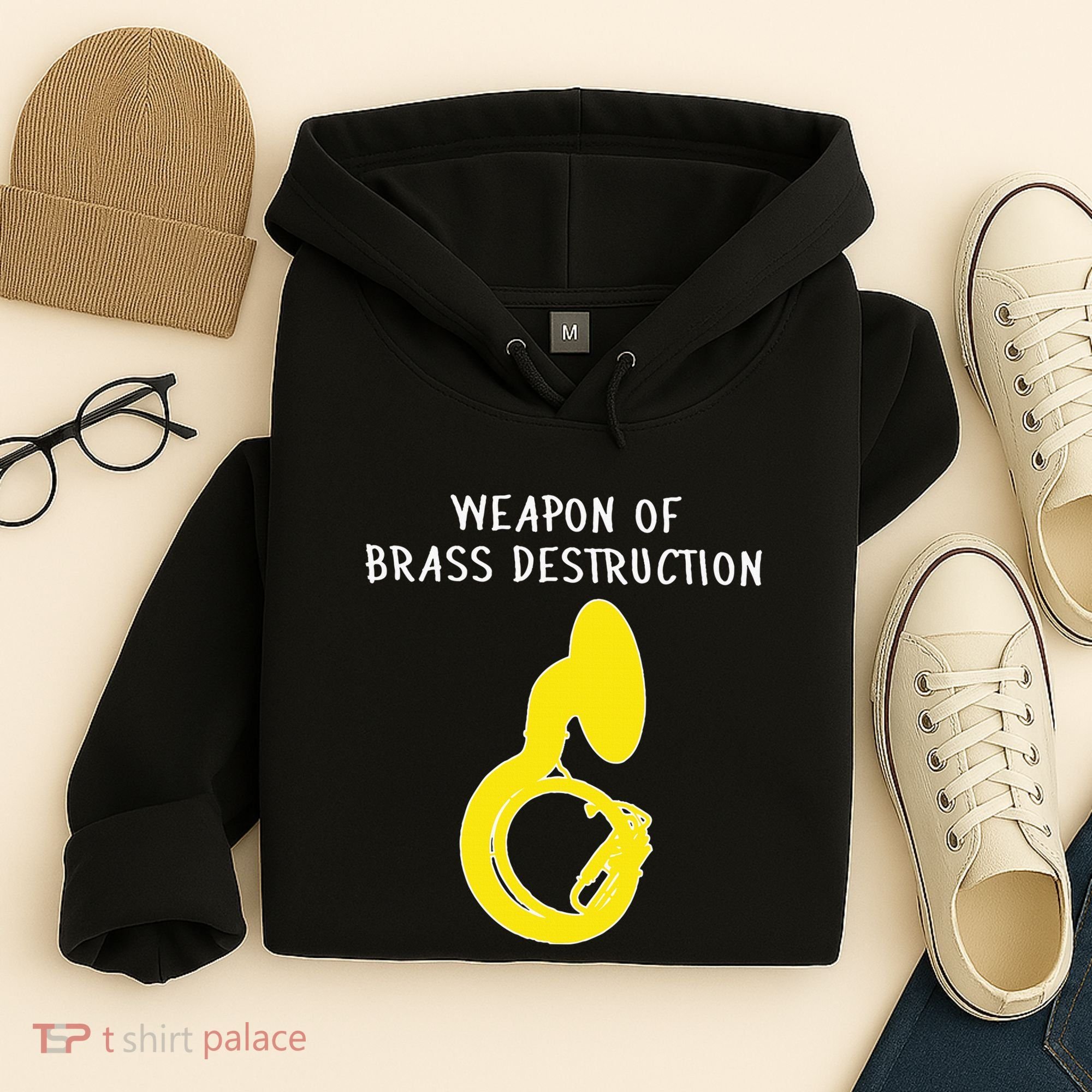 Weapon Of Brass Destruction Humorous Sousaphone Hoodie