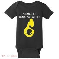 Weapon Of Brass Destruction Humorous Sousaphone Baby Bodysuit thumb 0