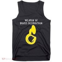 Weapon Of Brass Destruction Humorous Sousaphone Tank Top thumb 0