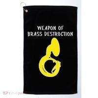 Weapon Of Brass Destruction Humorous Sousaphone Golf Towel thumb 0
