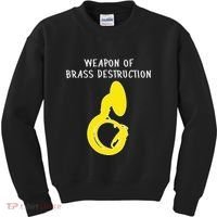 Weapon Of Brass Destruction Humorous Sousaphone Kids Sweatshirt thumb 0