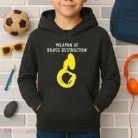 Weapon Of Brass Destruction Humorous Sousaphone Kids Hoodie thumb 2