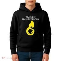 Weapon Of Brass Destruction Humorous Sousaphone Kids Hoodie thumb 4