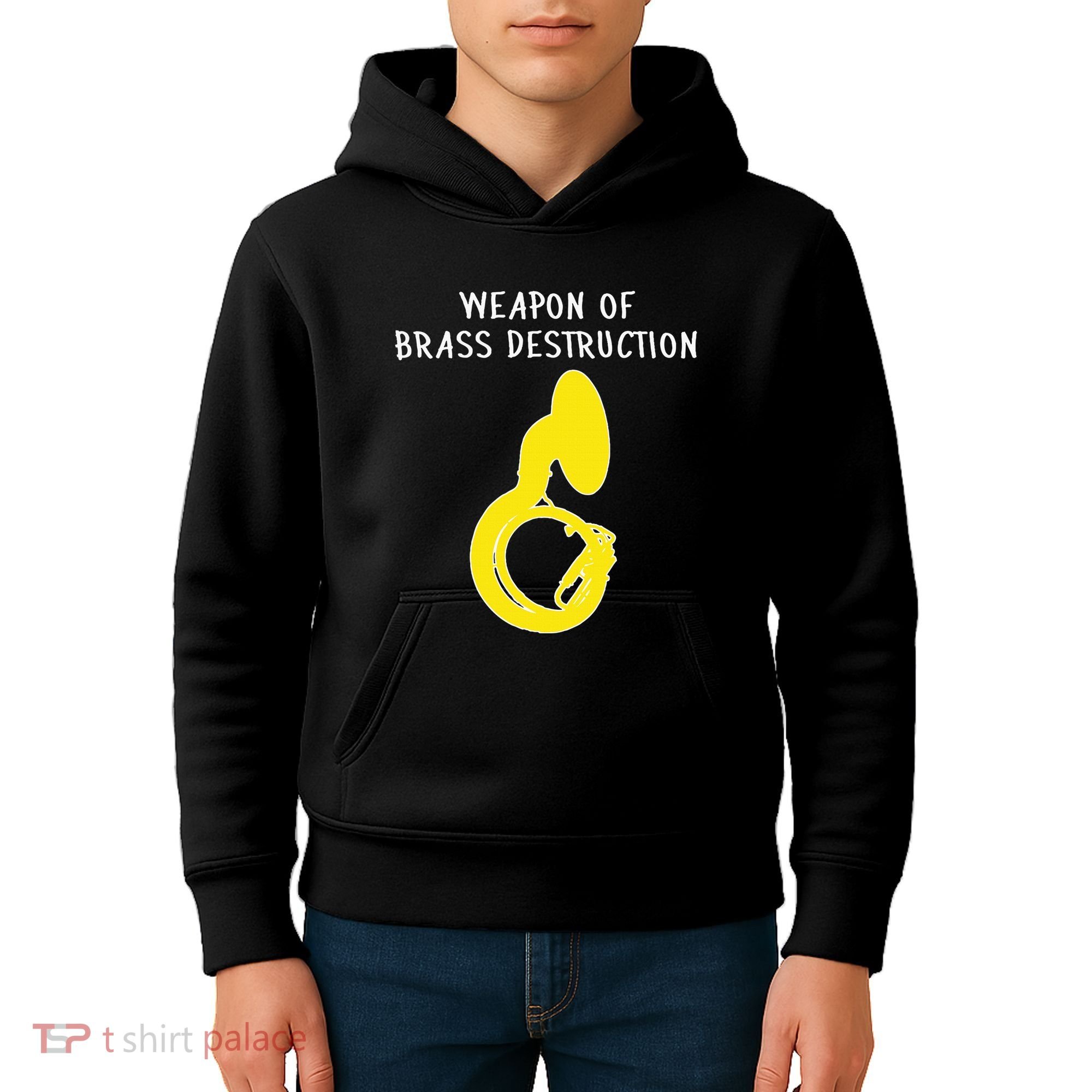 Weapon Of Brass Destruction Humorous Sousaphone Kids Hoodie