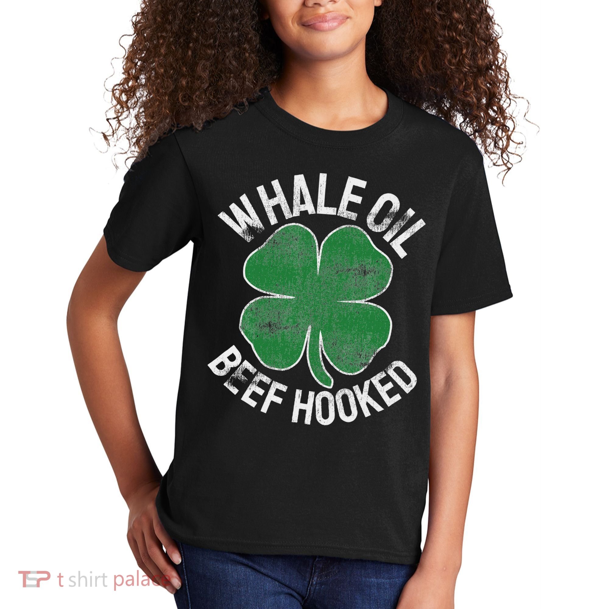 Whale Oil Beef Hooked Gift Speak St Patricks Day Irish Kids T-Shirt