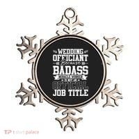 Wedding Officiant Because Badass Miracle Worker Ornament thumb 0
