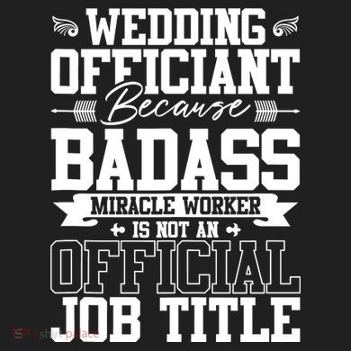 Wedding Officiant Because Badass Miracle Worker Sport-Tek Posi-UV Pro Polo