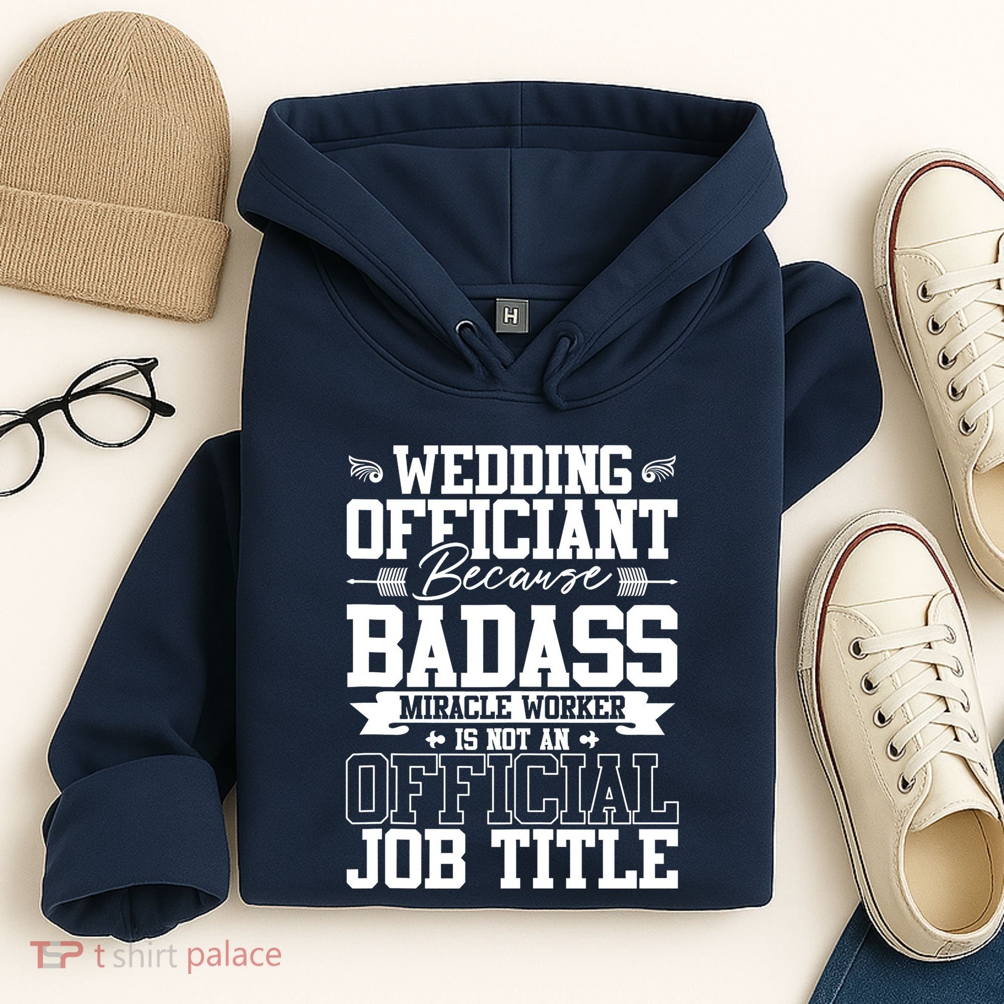 Wedding Officiant Because Badass Miracle Worker Hoodie