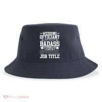 Wedding Officiant Because Badass Miracle Worker Sustainable Bucket Hat thumb 0