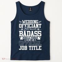 Wedding Officiant Because Badass Miracle Worker Tank Top thumb 2