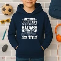 Wedding Officiant Because Badass Miracle Worker Kids Hoodie thumb 2