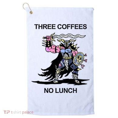 Wizard Of Barge Three Coffees No Lunch Golf Towel