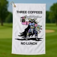 Wizard Of Barge Three Coffees No Lunch Golf Towel thumb 1
