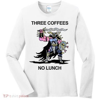 Wizard Of Barge Three Coffees No Lunch Women's Long Sleeve Shirt