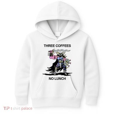 Wizard Of Barge Three Coffees No Lunch Kids Hoodie