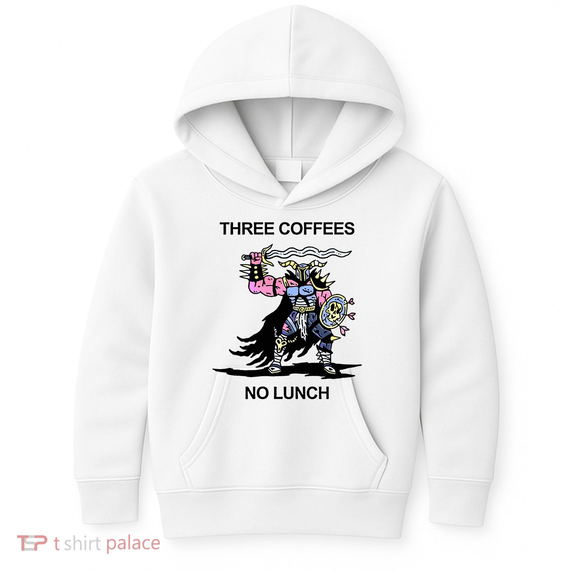 Wizard Of Barge Three Coffees No Lunch Kids Hoodie
