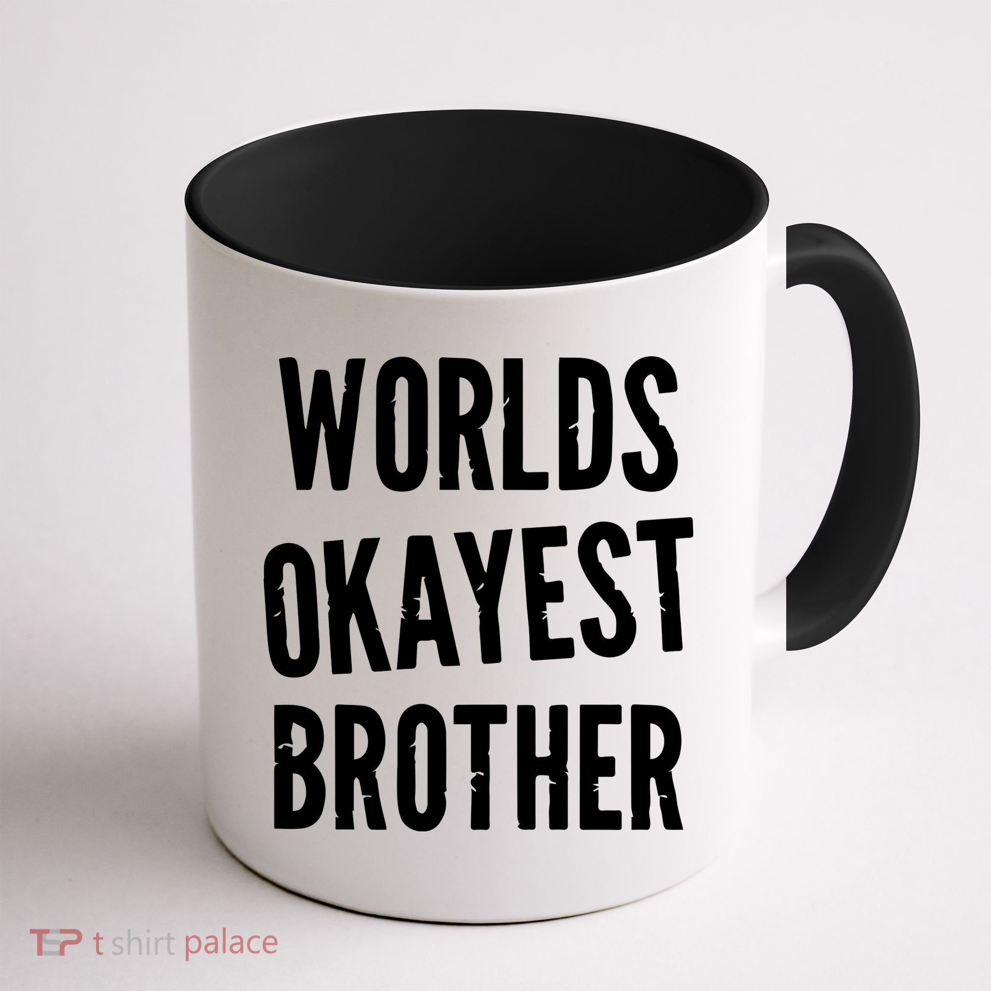 Worlds Okayest Brother Funny Coffee Mug