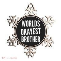 Worlds Okayest Brother Funny Ornament thumb 0