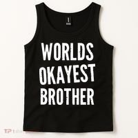 Worlds Okayest Brother Funny Tank Top thumb 2