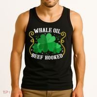 Whale Oil Beef Hooked Saint Patricks Day Tank Top thumb 3