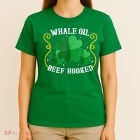 Whale Oil Beef Hooked Saint Patricks Day T-Shirt thumb 4