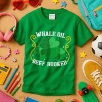 Whale Oil Beef Hooked Saint Patricks Day Kids T-Shirt thumb 3