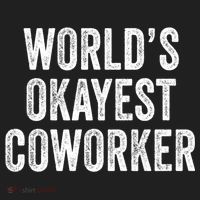 Worlds Okayest Coworker Employee Funny Worker Distressed Cool Gift Golf Towel thumb 3