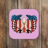 Warrant Officer Corps Eagle Rising Retro Flag Coaster thumb 0