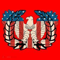 Warrant Officer Corps Eagle Rising Retro Flag Santa Hat thumb 1