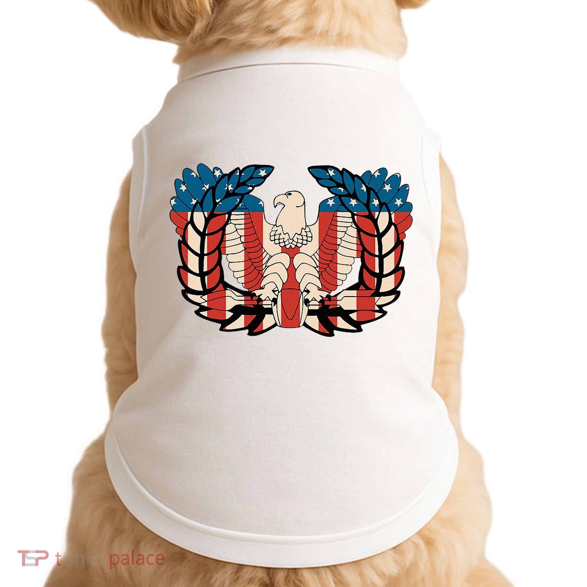 Warrant Officer Corps Eagle Rising Retro Flag Doggie Tank