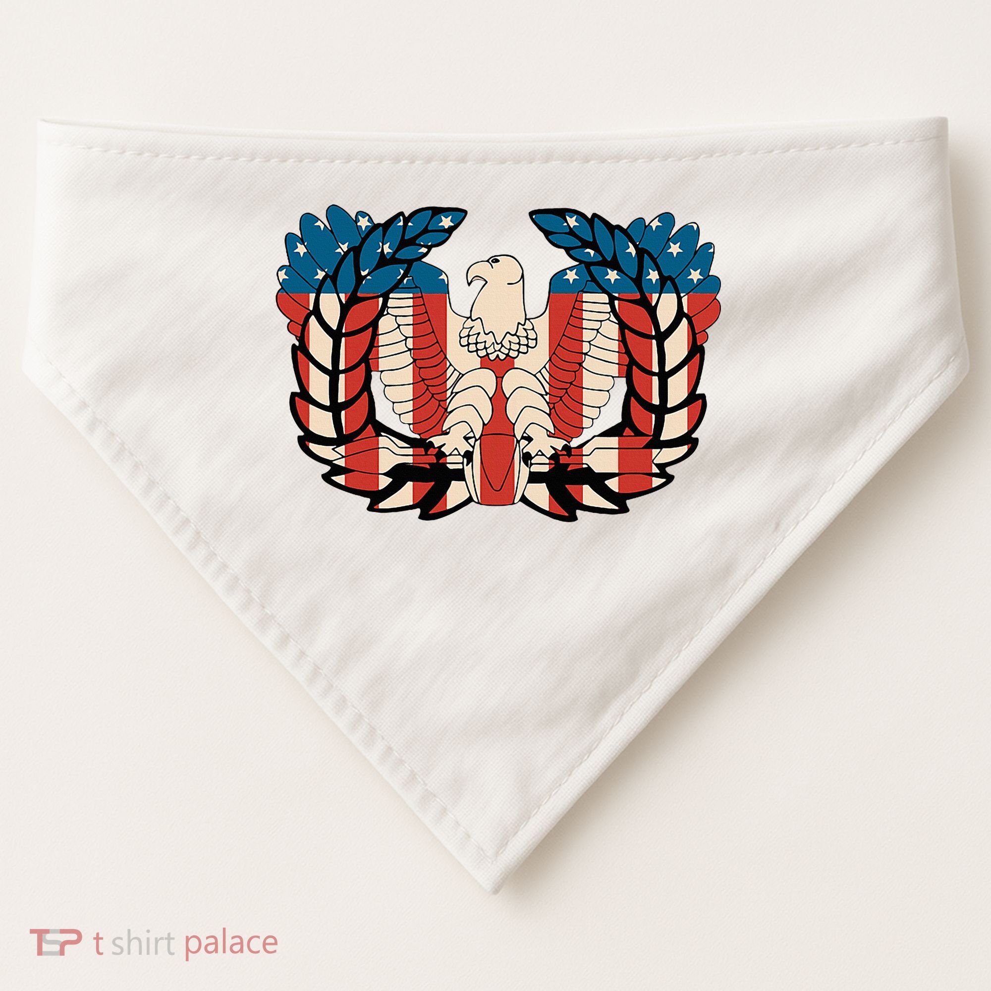 Warrant Officer Corps Eagle Rising Retro Flag USA-Made Doggie Bandana