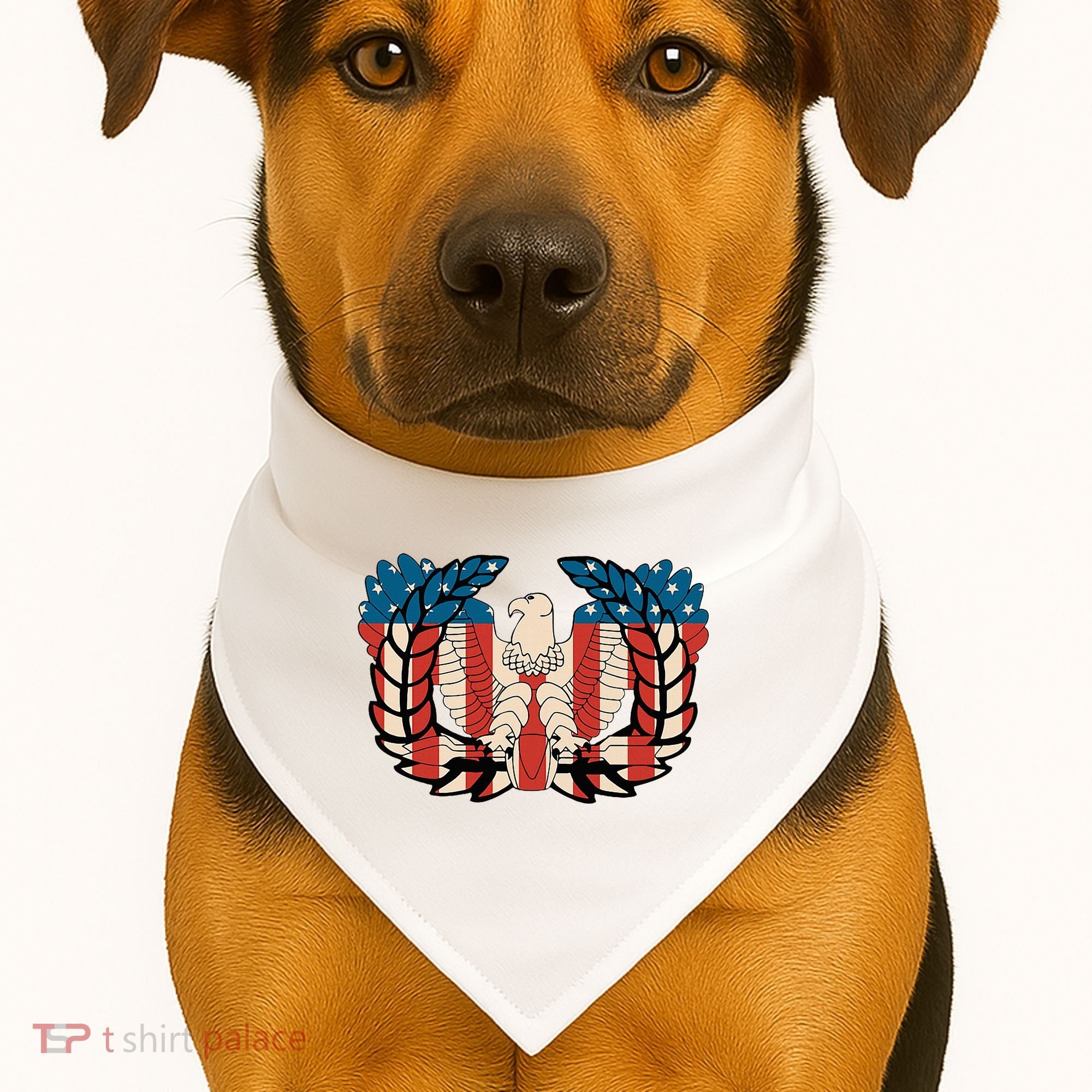 Warrant Officer Corps Eagle Rising Retro Flag USA-Made Doggie Bandana
