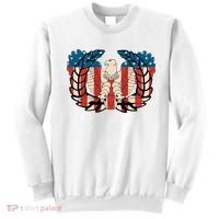 Warrant Officer Corps Eagle Rising Retro Flag Sweatshirt thumb 0